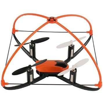 XT FLYER Self-Righting 4CH RC Quadcopter 6 Axis Helicopter Toys Gyro 360 Degree Eversion 24GHz Remote Control Drone with LED Flashing Lights and Blade Protector-OrangeBlack