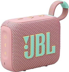 JBL GO 4, Enceinte Bluetooth ultra-portable, son JBL Pro, basses percutantes, 7 heures d'autonomie, fonction Playtime Boost, résistante à l'eau et à la poussière IP67, en rose