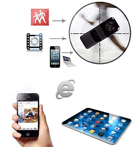 Goodaa Mini Remote SPY Camera for Iphone Android Ipad Pc Mini Wifi Ip Wireless Spy Surveillance Camera Remote Cam   32GB Tf Card