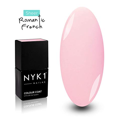 NYK1 NAILAC - ROMANTIC FRENCH - Professional Gel Nail Polish - UV and LED Drying - Quick Soak Off Gel Polish 10ml - Over 100 Gel Nail Polish Nailac Colours to Choose From.