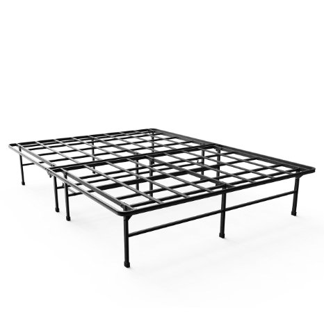 Zinus SmartBase Elite Mattress FoundationPlatform Bed FrameBox Spring ReplacementStrongSturdyQuiet Noise-Free Queen