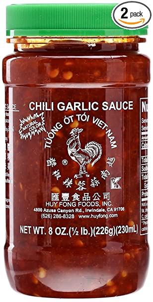 Huy Fong Chili Garlic Sauce, 8 oz, Set of 2