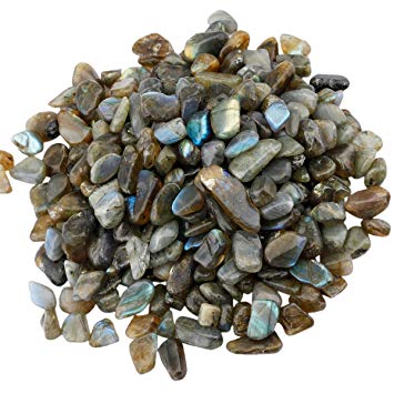 rockcloud 1 lb Labradorite Small Tumbled Chips Crushed Stone Healing Reiki Crystal Jewelry Making Home Decoration