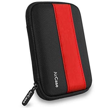 AirCase External Hard Drive Case for 2.5-Inch Hard Drive (Red-Black)