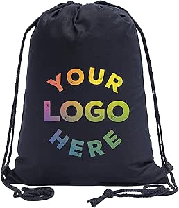 Mato & Hash Custom Cotton Drawstring Backpacks, Your logo here Custom Cinch Sacks