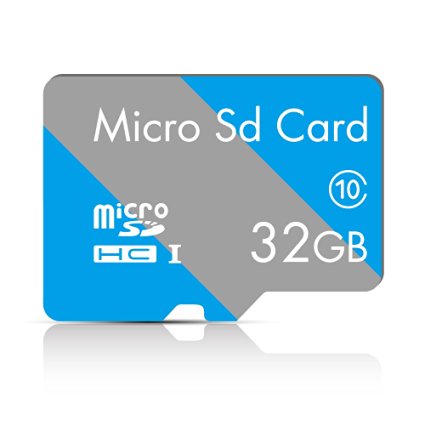 Micro Sd Card 32GB microSDHC Card with Adapter, Blue / Gray, Standard Packaging (Z-TF-001-32)