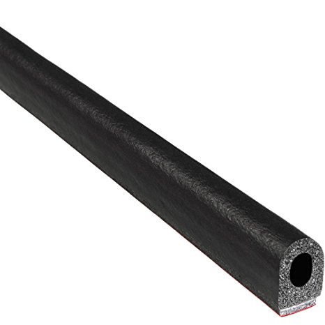 Trim-Lok D-Shaped Rubber Seal (Thick Wall) – EPDM Foam Seal with BT (3M) High Strength Tape System – Ideal Door and Window Weather Seal for Cars, Trucks, RVs, and Boats – 0.437” Height, 0.375” Width, 25’ Length
