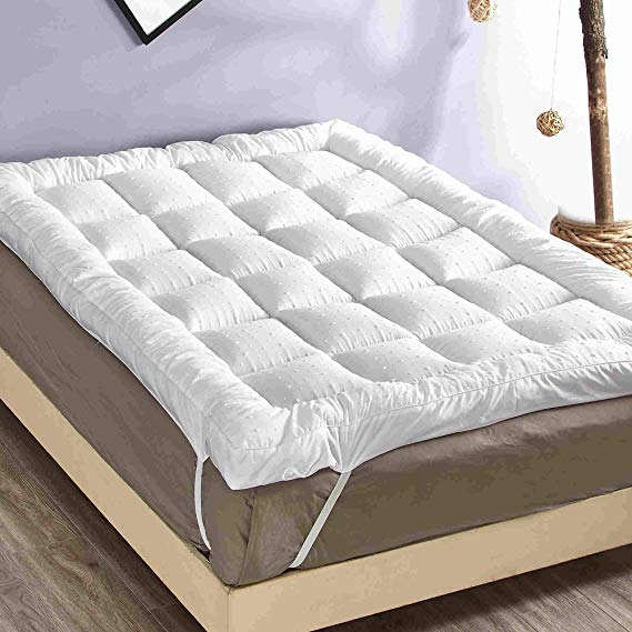 New"Rejuvopedic" (Small Double (4ft)) 3D Microfibre Bed Mattress Topper Protector, Box Stitched & Elasticated Corner Straps