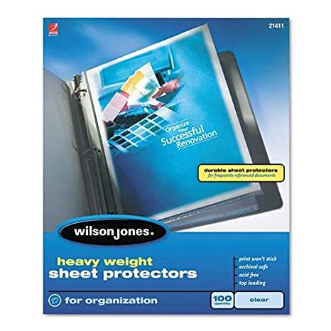 WLJ21410 - Wilson Jones Heavy Weight Top-Loading Sheet Protectors