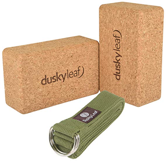 Dusky Leaf Cork Yoga Block