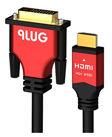 PlugLug High Speed HDMI to DVI Adapter Cable (10 Feet).