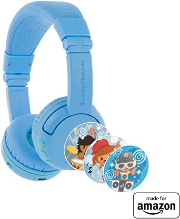 All-New, Made for Amazon BuddyPhones PlayTime Volume Limiting Bluetooth Kids Headphones Age (3-7)