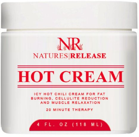 Natures Release Cellulite Hot Cream Treatment for Slimming, Supple and Toned