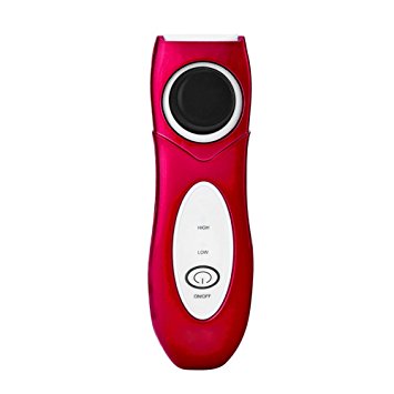 Facial Brush, ETTG Electric Ionic Pore cleaner Portable Face Deep Washing Device Household Beauty Instrument - Red