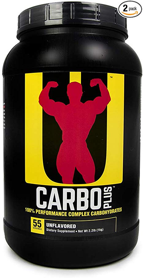 Universal Nutrition Carbo Plus (Unflavored), 55 servings / 1kg / 2.2lbs [2-Pack, 110 servings / 2kg / 4.4lbs total]