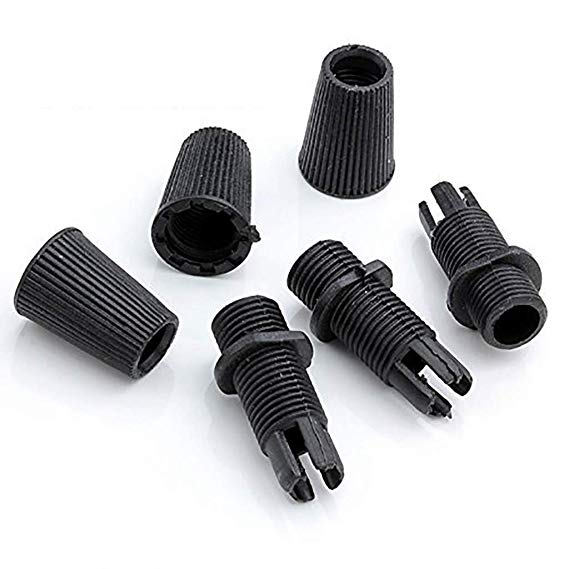 Cable Glands 50 Pairs Black Wire Strain Reliefs Connectors Cord Grips for Wiring Pendant Hanging Light Ceiling Lighting