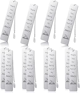 Sabary 12 Pcs Thank You Appreciation Gift Graduation for Women Men Bookmark with Tassel First Day of Bookmarks for Male Female Friend Book Lover Teacher