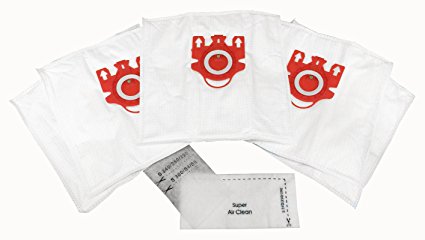 5-Pack Microfiber Vacuum Bags Designed To Fit Miele FJM With 2 Filters