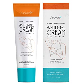 AsaVea Whitening Cream with Collagen for Armpits, Intimate Parts, Between Legs