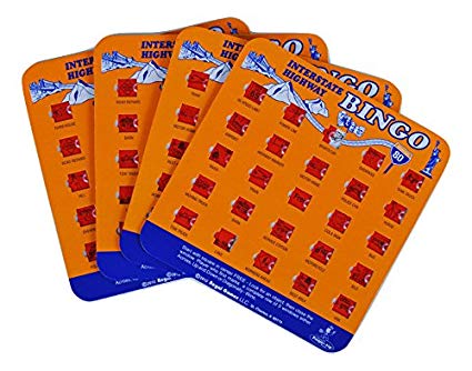 Regal Games Original Travel Bingo 4 Pack - Great for Family Vacations Car Rides and Road Trips …