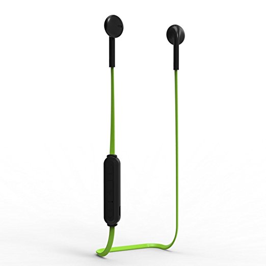 Bluetooth Headphones Ouonline Wireless Smart Sports Earphones Stereo Wireless Bluetooth Earbuds Voice Prompt Noise Cancelling Handsfree Calling Headsets With Microphone For iPhone iPad iPod Samsung And Other Android Cell Phones (Black)