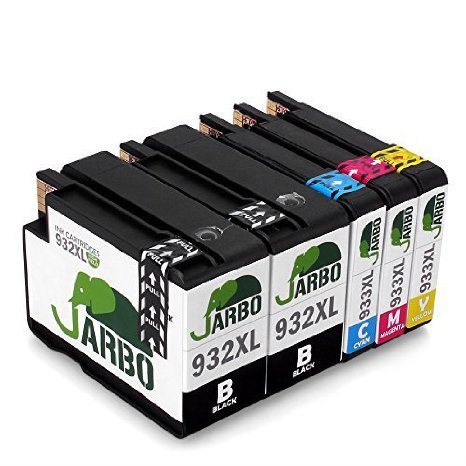 JARBO 1Set1BK High Capacity Replacement For HP 932 933 Ink Cartridge Compatible With HP Officejet 6600 6100 6700 7110 7610