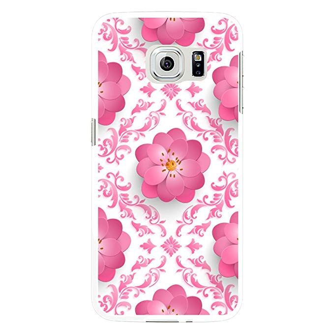 Baost Sweet Pink Flower Print Case Cover for Samsung Galaxy S5 S6 iPhone 6 6S 7 Plus