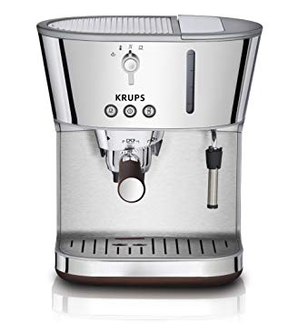 KRUPS XP4600 Silver Art Collection Pump Espresso Machine with KRUPS Precise Tamp Technology and Stainless Steel Housing, Silver