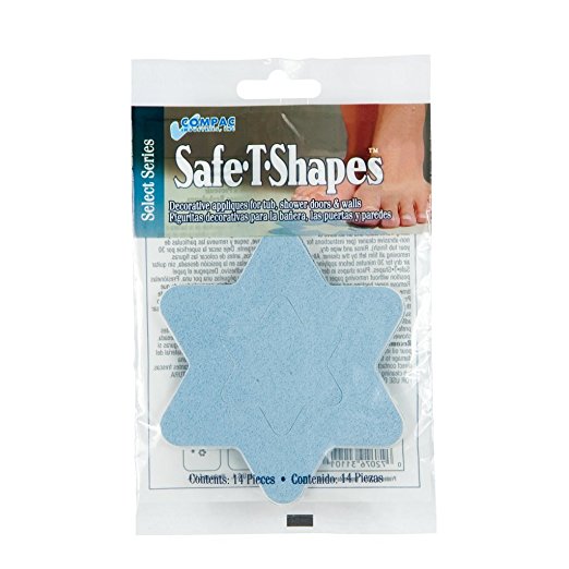 Compac Select Safe-T-Shapes Bathtub Decals, Blue Star, 14 Count
