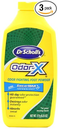 Dr Scholls OdorX All Day Deod Powder 625 Ounces Pack of 3