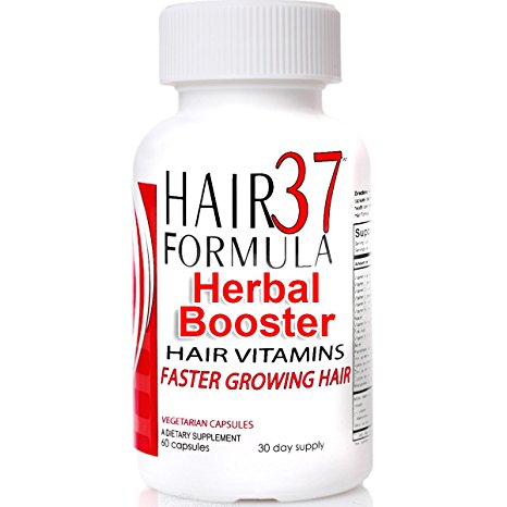 Hair Formula 37 Herbal Booster Faster Hair Growth Hair Supplement 60 Vegetarian Capsules 30 Day Supply