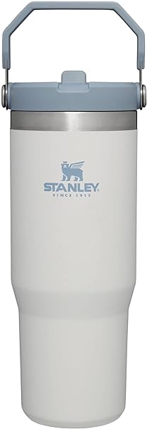 Stanley IceFlow Stainless Steel Tumbler with Straw - Vacuum Insulated Water Bottle for Home, Office or Car - Reusable Cup with Straw Leakproof Flip - Cold for 12 Hours or Iced for 2 Days (Fog)