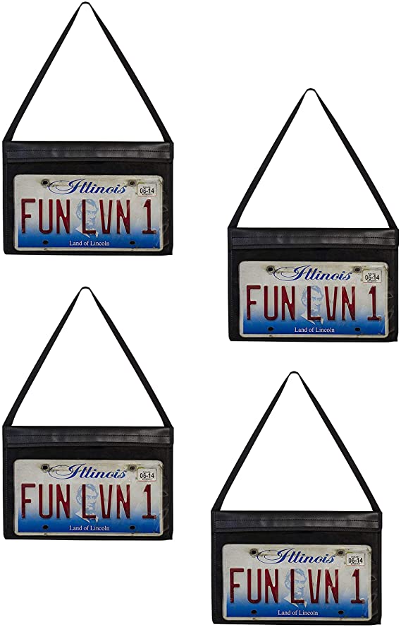 C-Line License Plate Holder with Hanging Strap, Stitched (41902), 4 Count Total