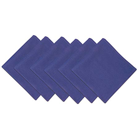 DII 100% Cotton Cloth Napkins, Oversized 20x20" Dinner Napkins, For Basic Everyday Use, Banquets, Weddings, Events, or Family Gatherings - Set of 6, Blueberry