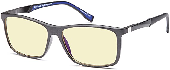 TRUST Blue Light Blocking Glasses for Men - Anti Eye Strain UV Glare of Digital Screens n Fluorescent Light - TV Video Gaming Computer Glasses