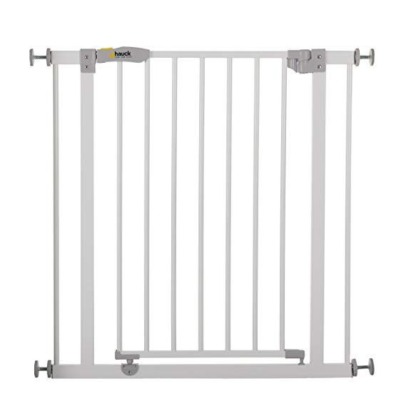 Hauck Open N Stop stair gate, gate guard for children, 75 -80cm no extension, without drilling, White