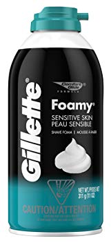 Gillette Foamy Sensitive Skin Shaving Cream 11 oz (Pack of 6)