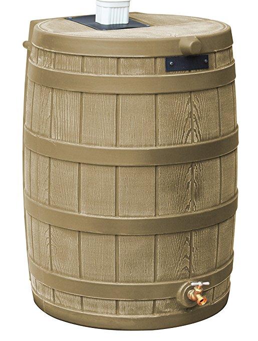 Good Ideas RW50-KHA Rain Wizard Rain Barrel 50-Gallon, Khaki