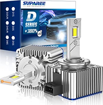 SUPAREE D1S LED Lampadine per Auto,Lampadine D1S LED 6000K D1S LED Canbus Plug and Play 35w D1S D1R D1(2 PZ)