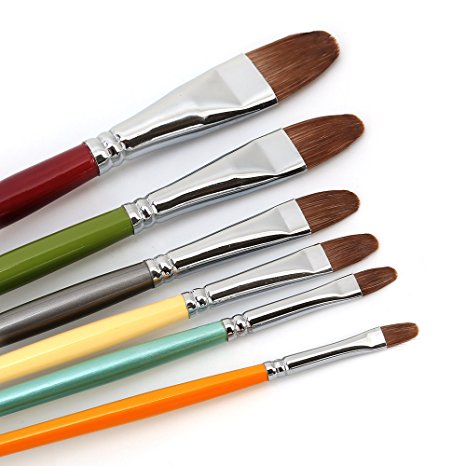 Art Paint Brush Set Long Handle, Multi-Purpose Art Paint Brush Set Best for Acrylic, Oil and Watercolor Painting. For Novice, Intermediate and professionals. Perfect as a gift