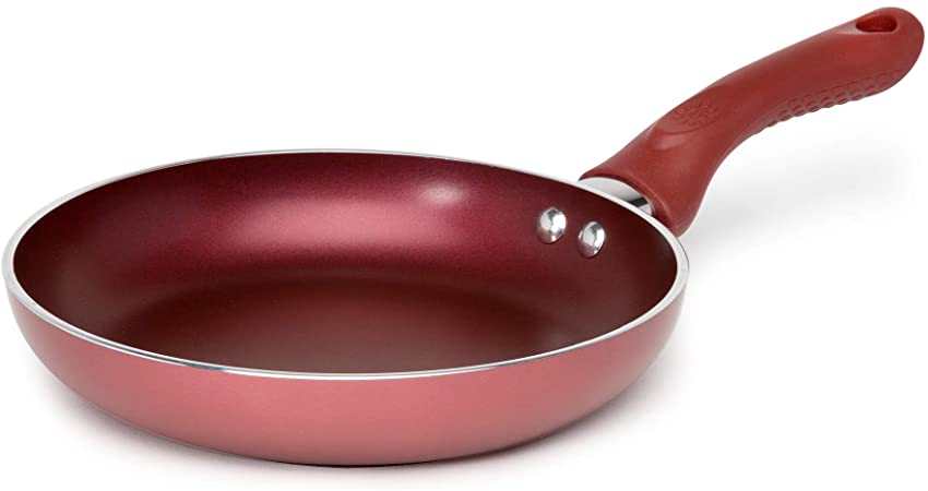 Ecolution Evolve Non-Stick Fry Pan PFOA Free Hydrolon Non-Stick -Pure Heavy-Gauge Aluminum with a Soft Silicone Handle