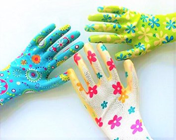 Gardening gloves for women from Star Quality Products offers Medium Size and 6 Pairs of Assorted Colors