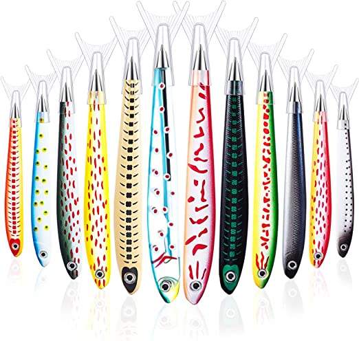 Fish Pen Ballpoint Pens Cute Fish Pen for Fish Pen Decoration Party, Christmas Halloween Near Year Gift (12 Pieces)