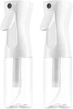 URBEST Continuous Mist Spray Bottle - 2 Pack 6.8OZ Empty Ultra Fine Water Mist Sprayer for Hairstyling, Salons, Cleaning, Plants, Misting & Skin Care