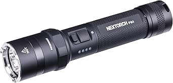 NEXTORCH P84 LED Police Flashlight, 3000 High Lumens Rechargeable Flashlight with Red and Blue Lights & Strobe & Ceramic Bead Broken Window for Night Duty, Outdoor Adventure, Daily Use