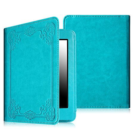 Fintie Folio Case for Kindle Paperwhite - The Book Style PU Leather Cover with Auto Sleep/Wake for All-New Amazon Kindle Paperwhite (Fits 2012, 2013, 2015 and 2016 Versions), Vintage Winter Ice