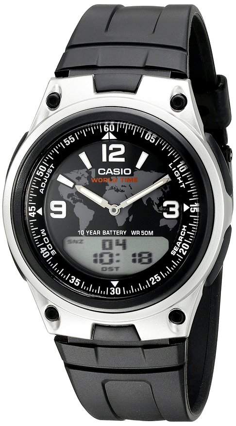 Casio Men's AW-80-1A2VCF Databank Analog/Digital Display Quartz Black Watch