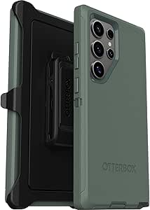 OtterBox Samsung Galaxy S24 Ultra Defender Series Case - FOREST RANGER (Green), rugged & durable, with port protection, includes holster clip kickstand