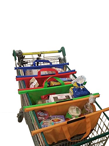 Easy Shop USA - Reusable Shopping Cart Trolley Bags -Compact - Foldable-Sturdy And Eco-Friendly - Easily Organize Groceries And Make Checkout A Breeze - FREE BONUS EBOOK WITH EVERY ORDER.