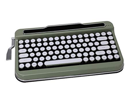 Penna Bluetooth Keyboard White Chrome Keycap(US Language) (Switch-Cherry Mx Blue, Olive Green)